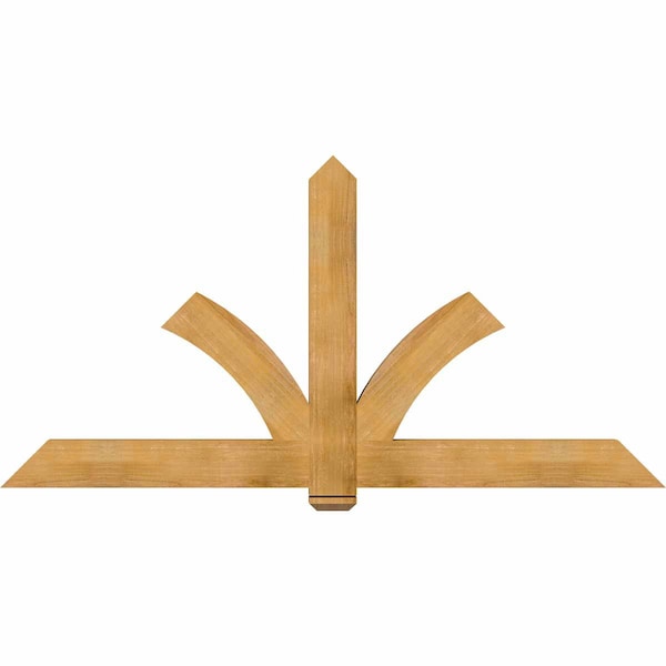 Ekena Millwork Redmond Rough Sawn Timber Gable Bracket, Western Red Cedar, 84"W x 42"H x 4"D x 6"F, 12/12 Pitch GBW084X42X0406RED00RWR - main